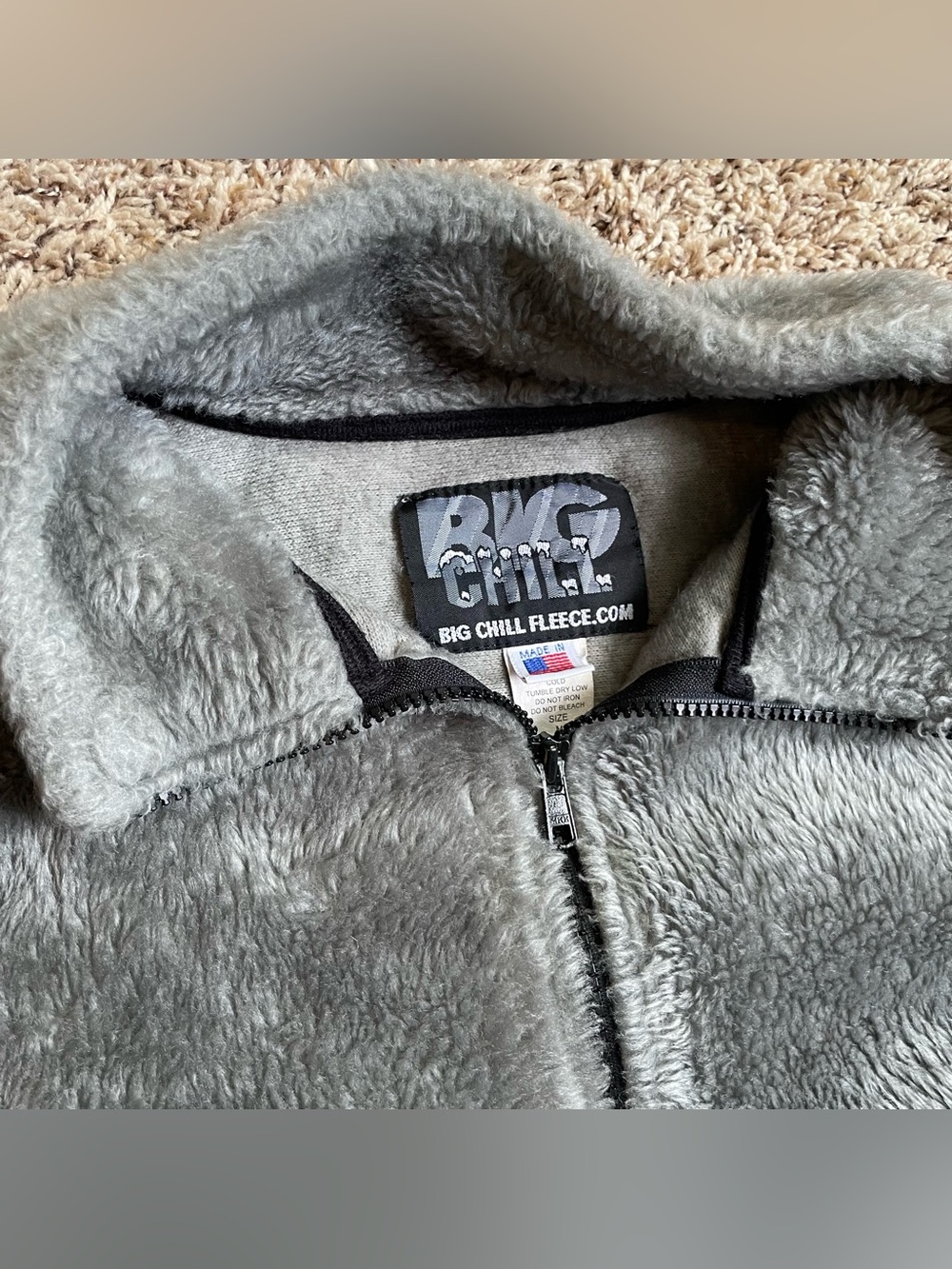 Vintage Big Chill Border Collie Dog Fleece Jacket - Picture 2 of 3